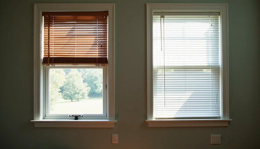 Practical $14 blinds in rental window