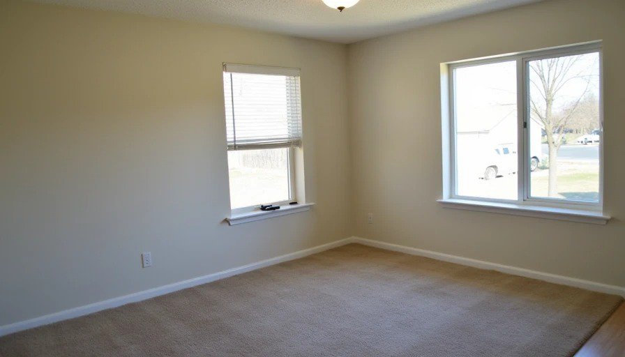 Clean rental bedroom after turnover