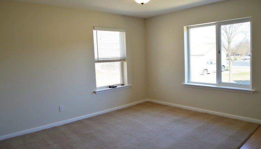 Clean rental bedroom after turnover