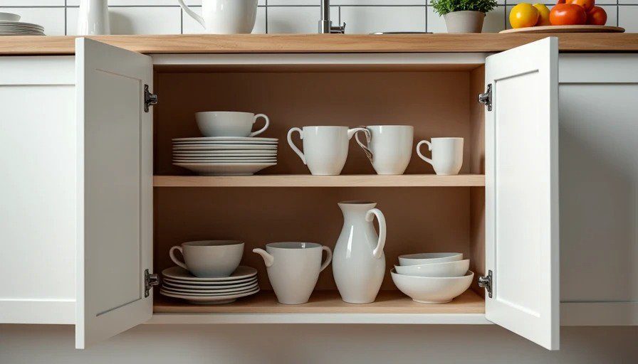 Secure durable cabinet hardware installed