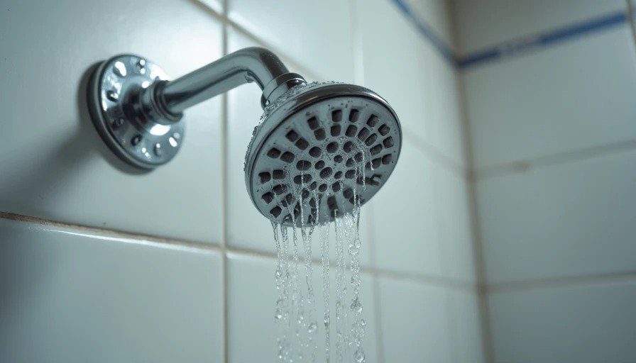 DIY shower head replacement in progress