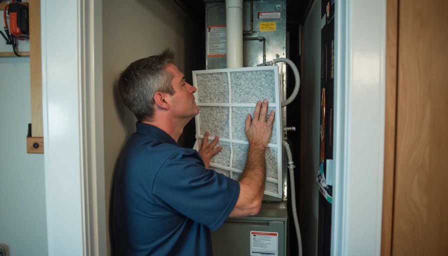 HVAC filter change for rental