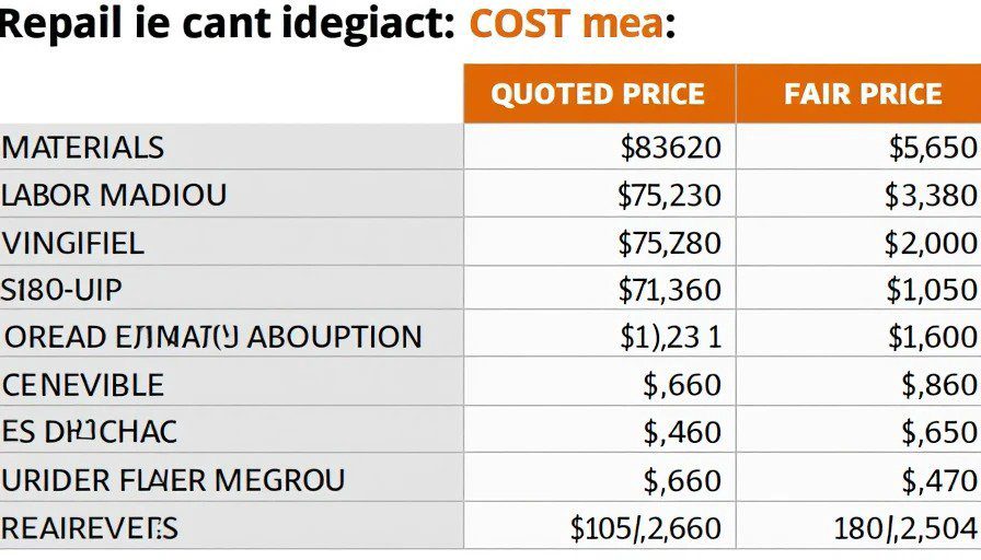 Handyman cost comparison breakdown