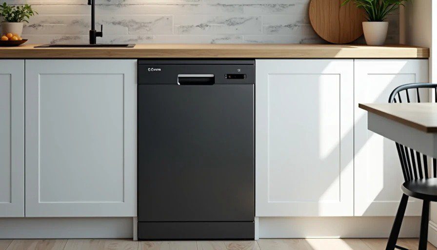 Successfully installed dishwasher in rental kitchen