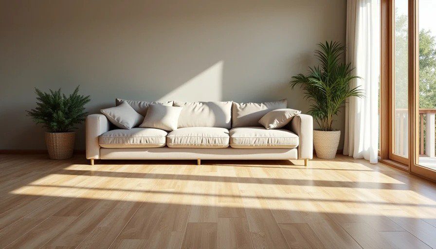 Durable LVP flooring in rental living room