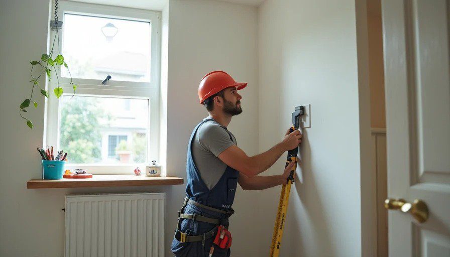 Typical handyman repair in progress