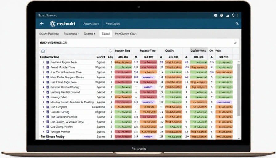 Contractor vendor scorecard spreadsheet