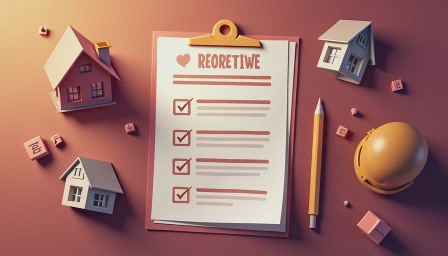 Illustration for flipping a house checklist